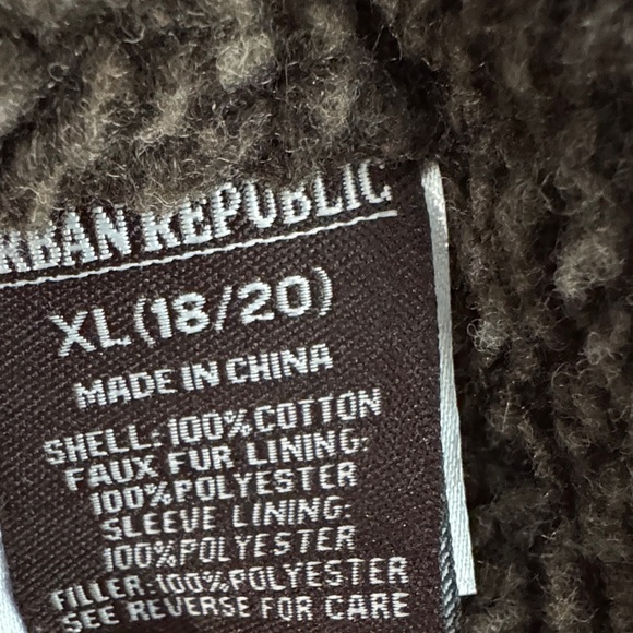 Kids Military Field Jacket with Sherpa Collar - Picture 12 of 13